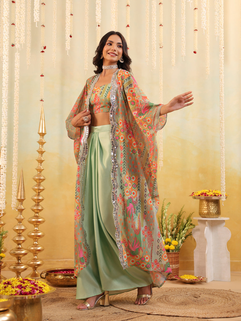 Pop Mirage Embellished Three Piece Set