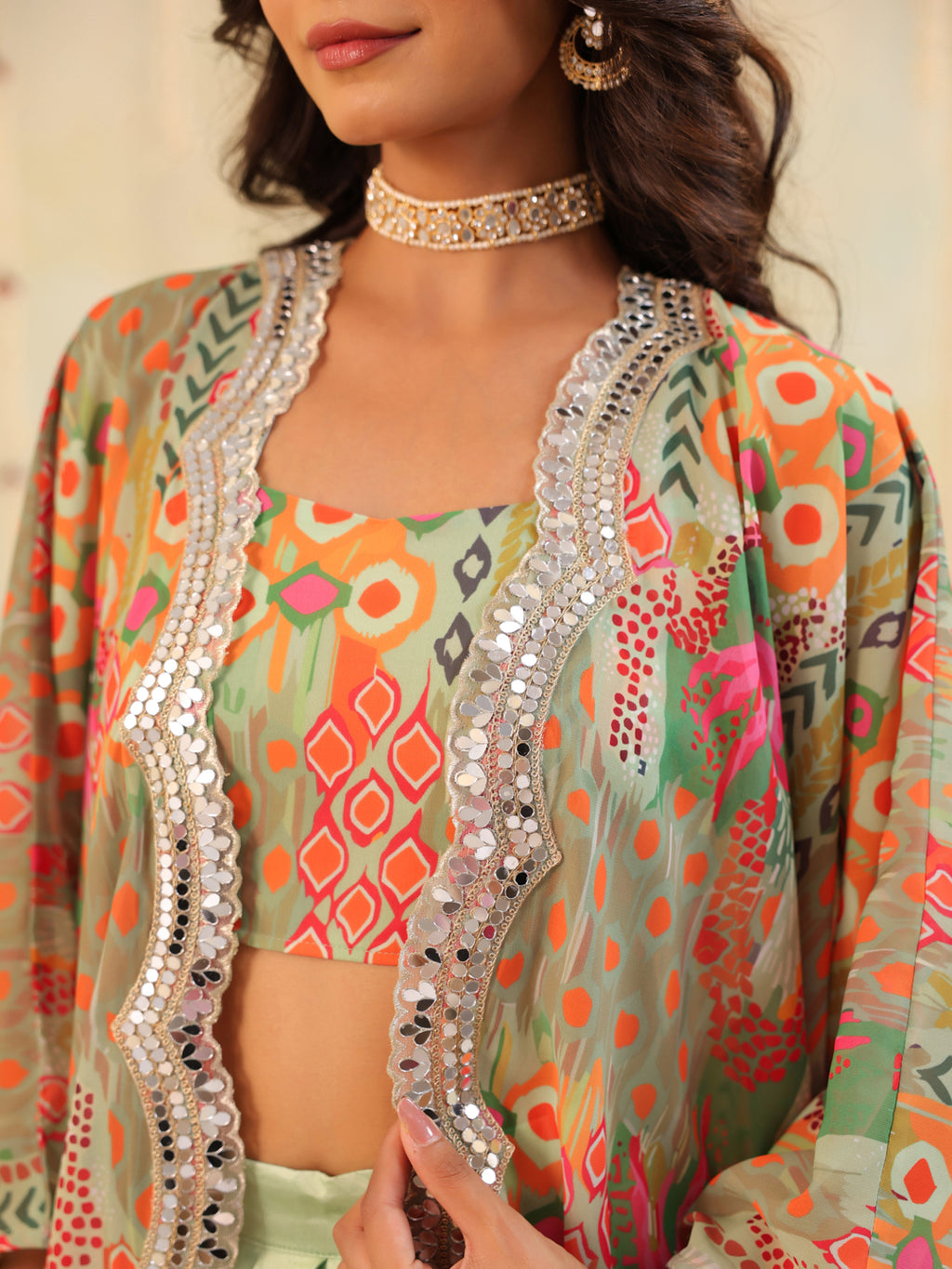 Pop Mirage Embellished Three Piece Set