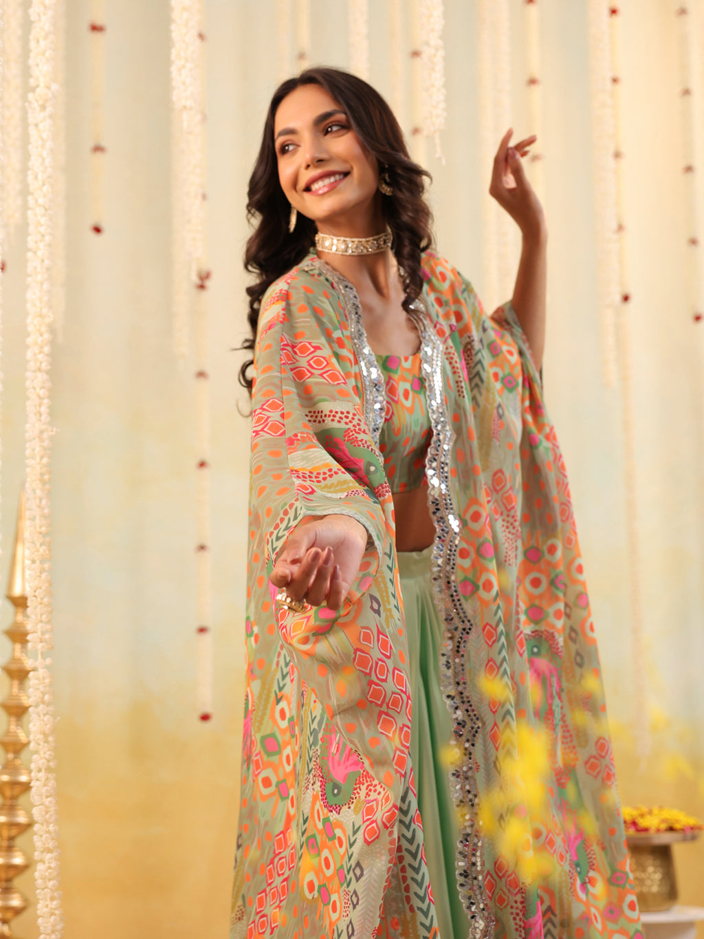 Pop Mirage Embellished Three Piece Set