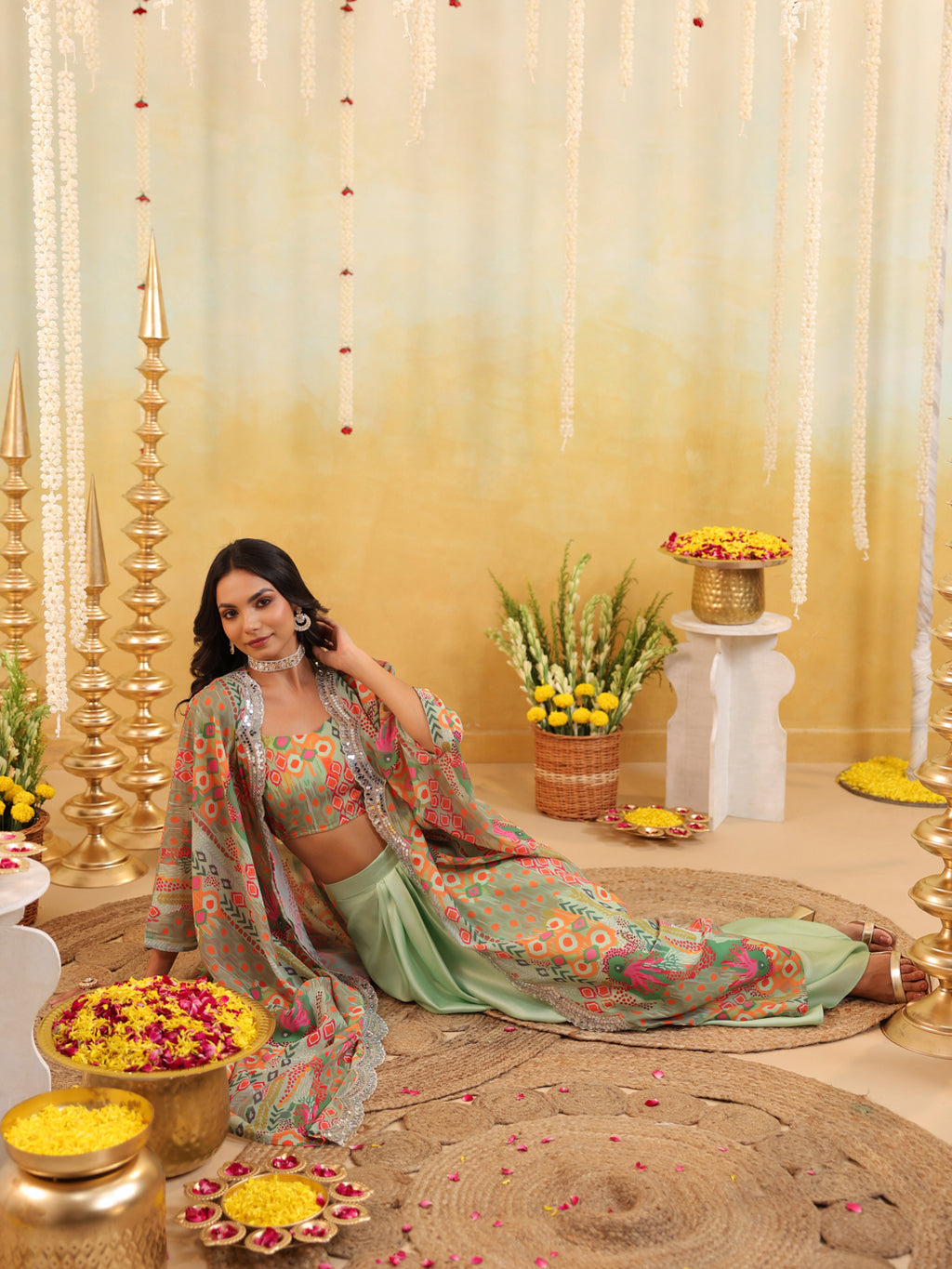 Pop Mirage Embellished Three Piece Set