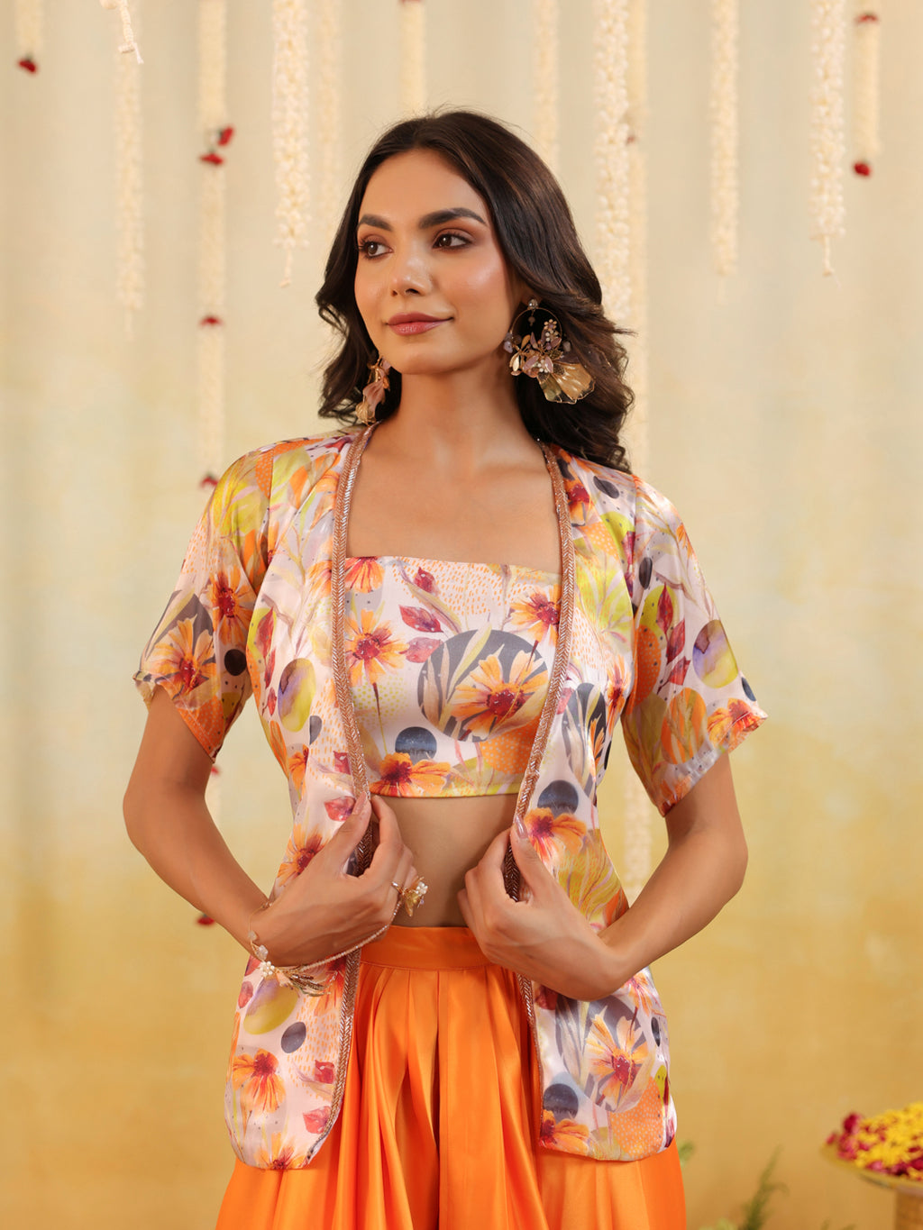 Sunset Botanical Embellished Three Piece Set