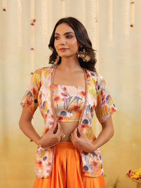 Sunset Botanical Embellished Three Piece Set