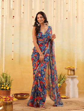 Carnival Bloom Embellished Draped Saree