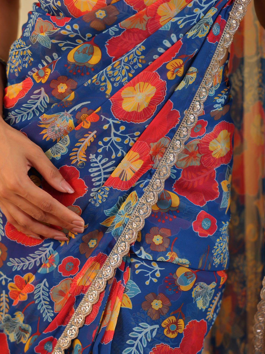 Carnival Bloom Embellished Draped Saree