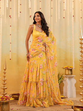 Sunlit Garden Embellished Draped Saree