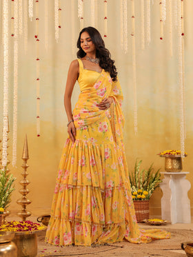 Sunlit Garden Embellished Draped Saree