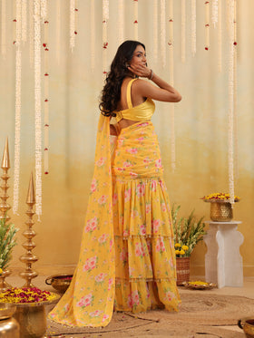 Sunlit Garden Embellished Draped Saree