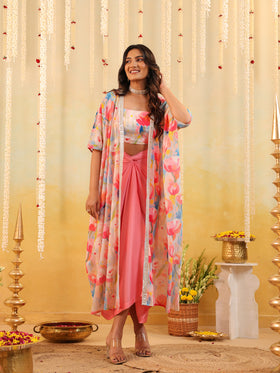 Pastel Tulip Embellished Three Piece Set