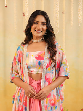 Pastel Tulip Embellished Three Piece Set