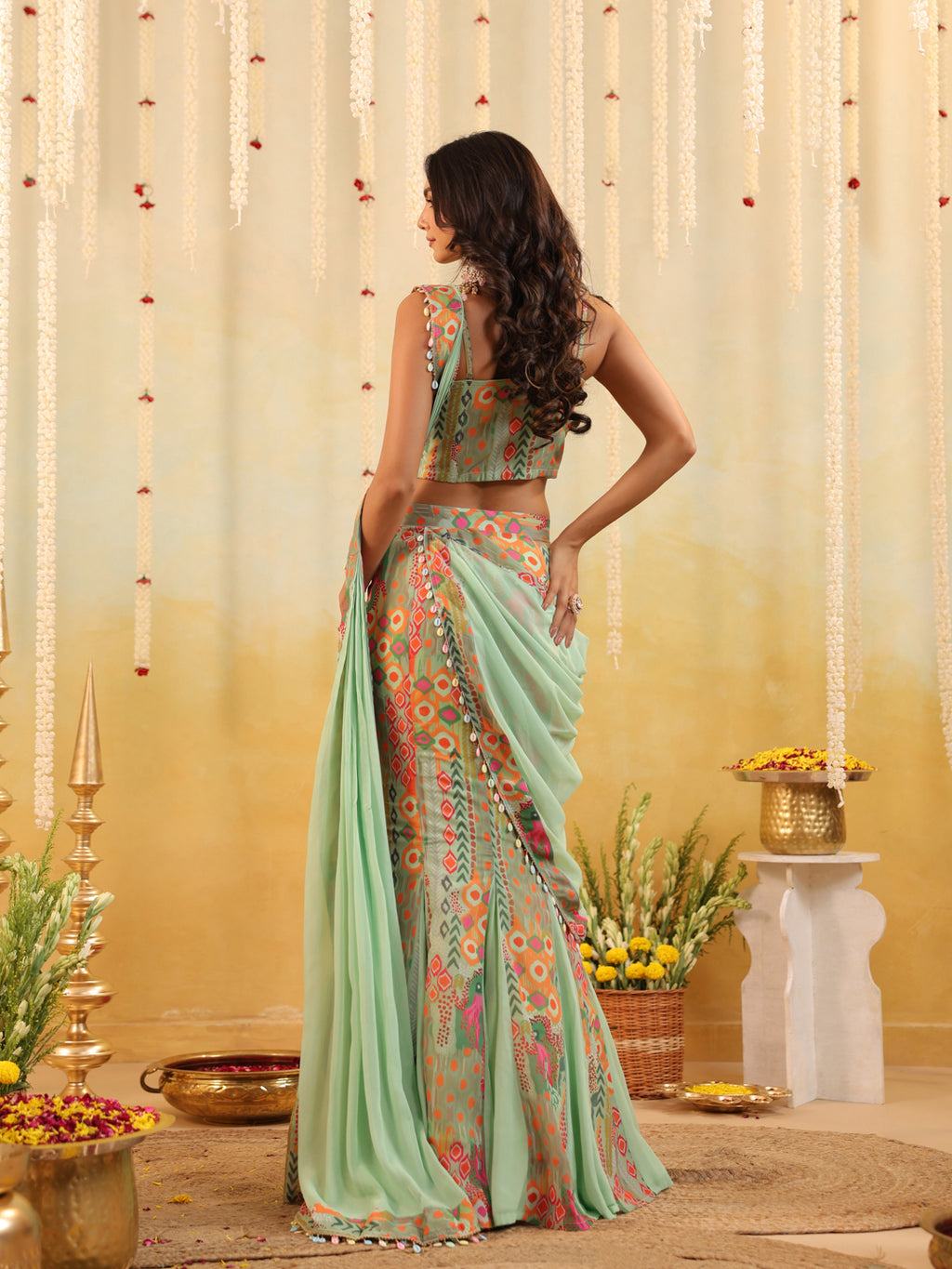Pop Mirage Embellished Draped Saree