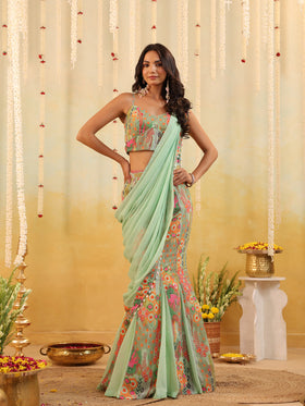 Pop Mirage Embellished Draped Saree