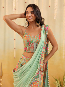 Pop Mirage Embellished Draped Saree