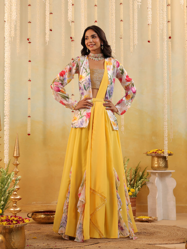 Garden Tulip Embellished Three Piece Set