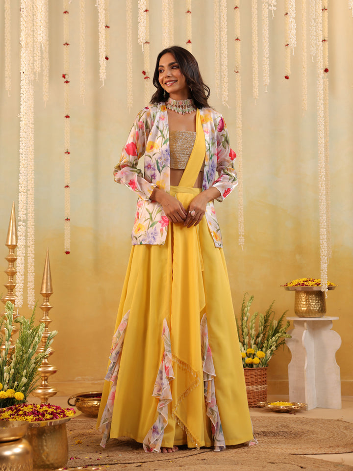 Garden Tulip Embellished Three Piece Set