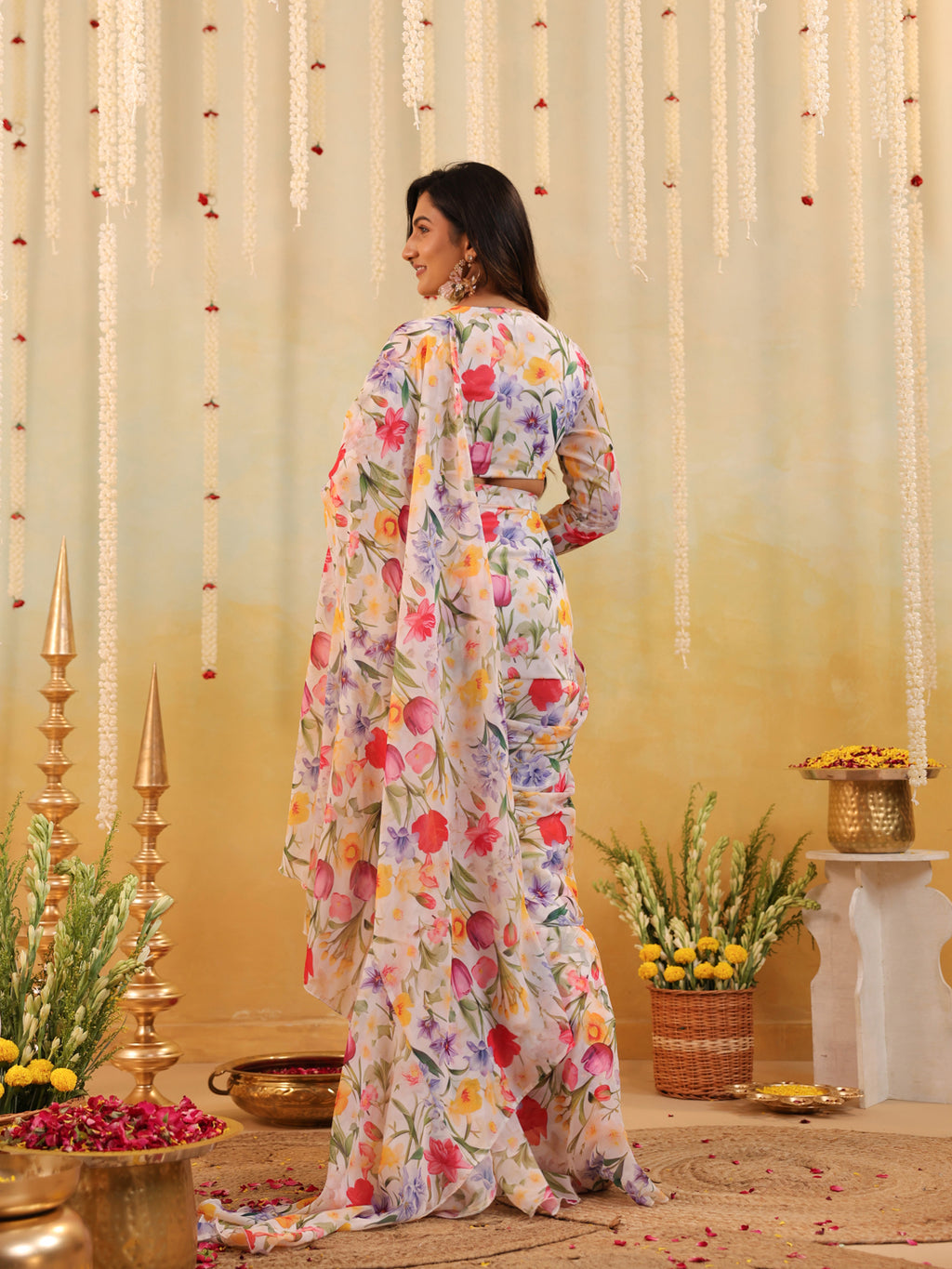 Garden Tulipe Embellished Draped Saree