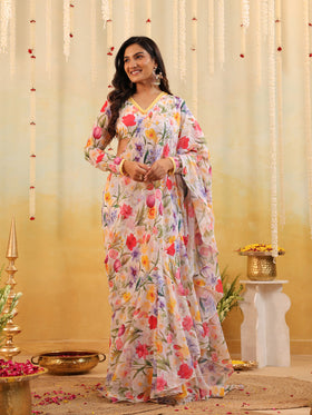 Garden Tulipe Embellished Draped Saree