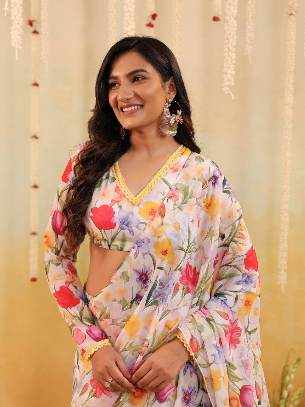 Garden Tulipe Embellished Draped Saree