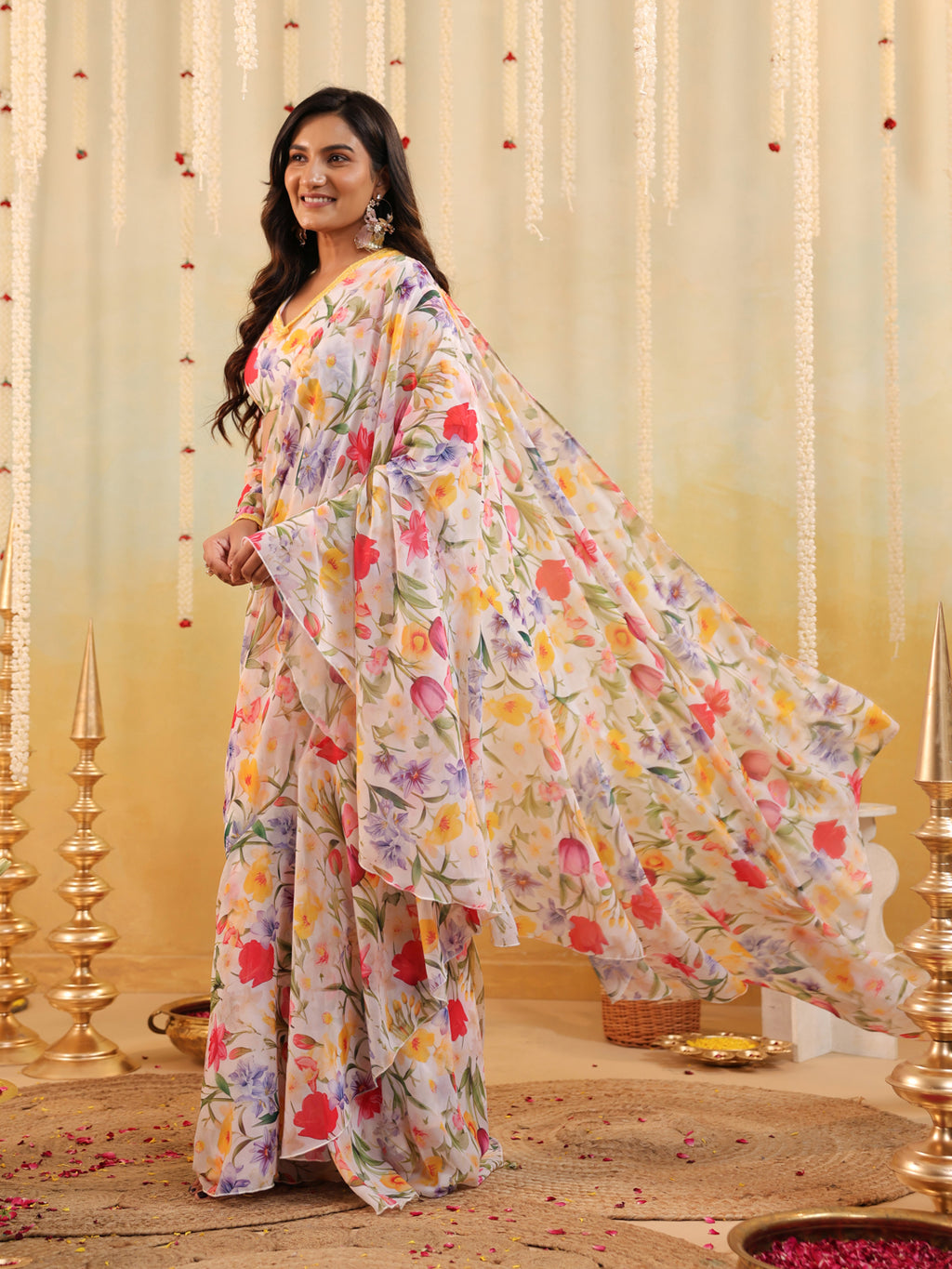 Garden Tulipe Embellished Draped Saree