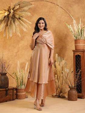 Mocha Aura Flow Gown