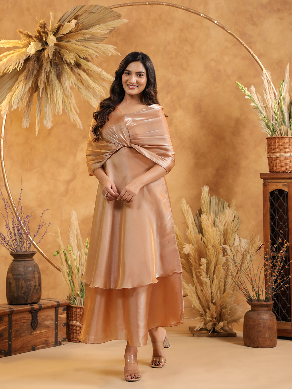 Mocha Aura Flow Gown