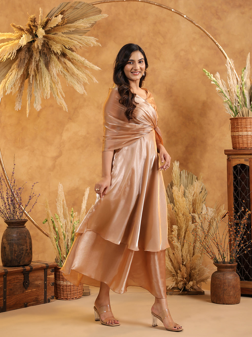 Mocha Aura Flow Gown