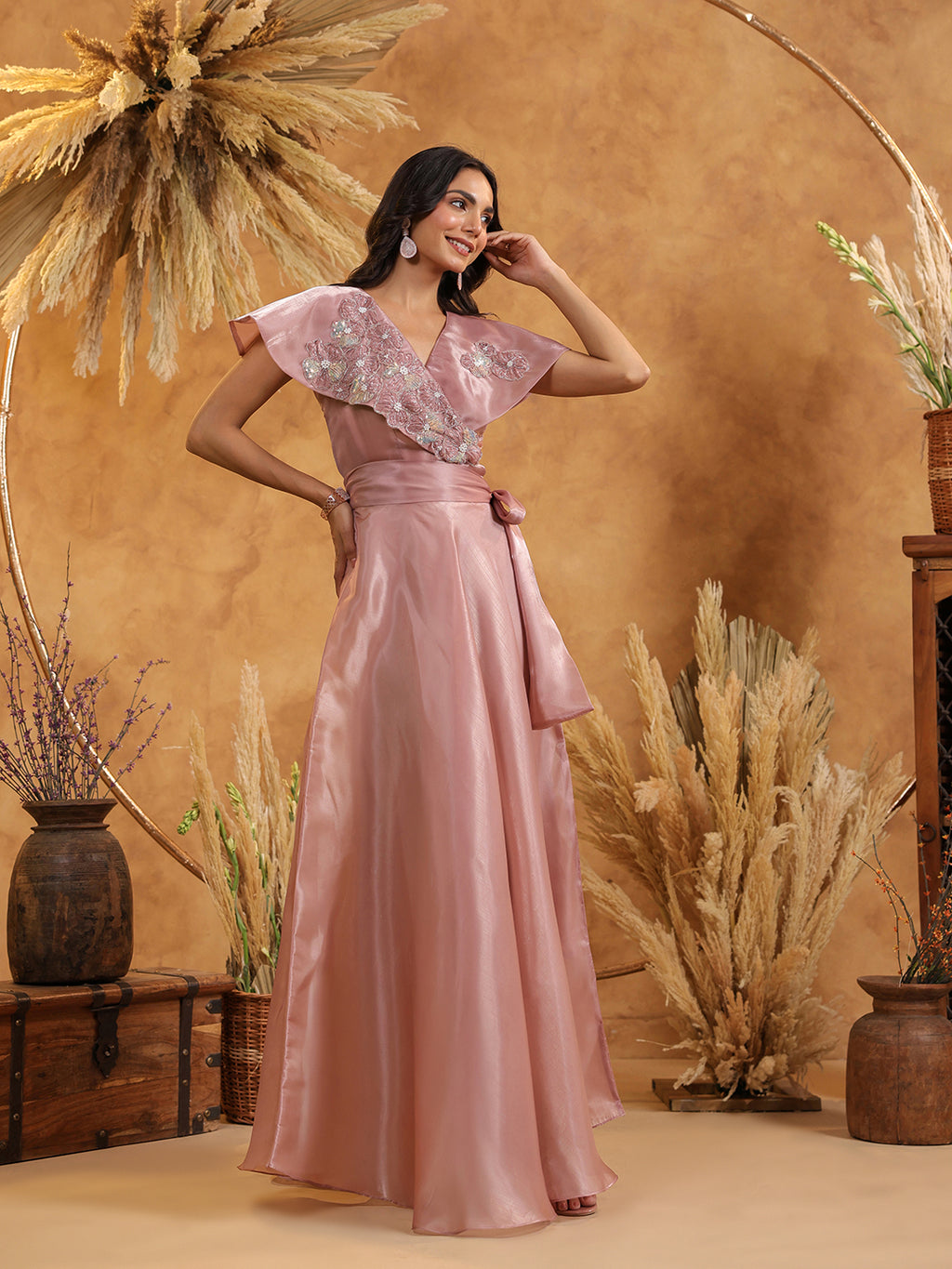 Mauve Serenity Embellished Gown