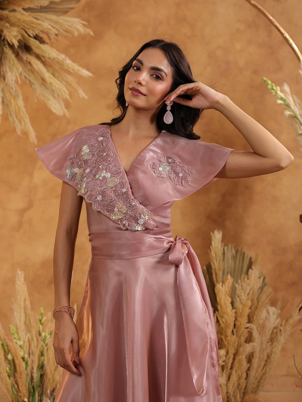 Mauve Serenity Embellished Gown