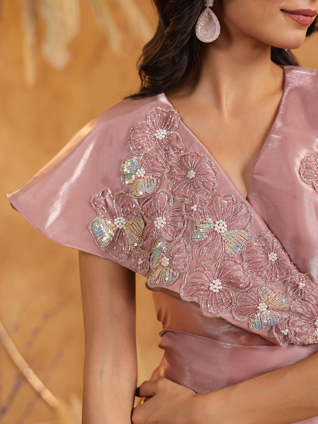 Mauve Serenity Embellished Gown