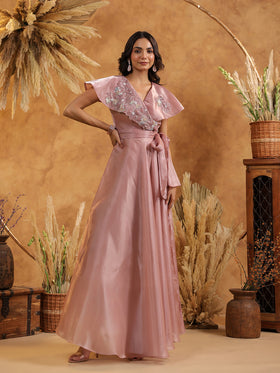 Mauve Serenity Embellished Gown