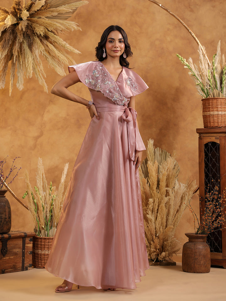 Mauve Serenity Embellished Gown