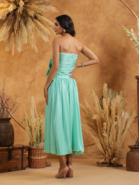 Mint Floral Midi Dress