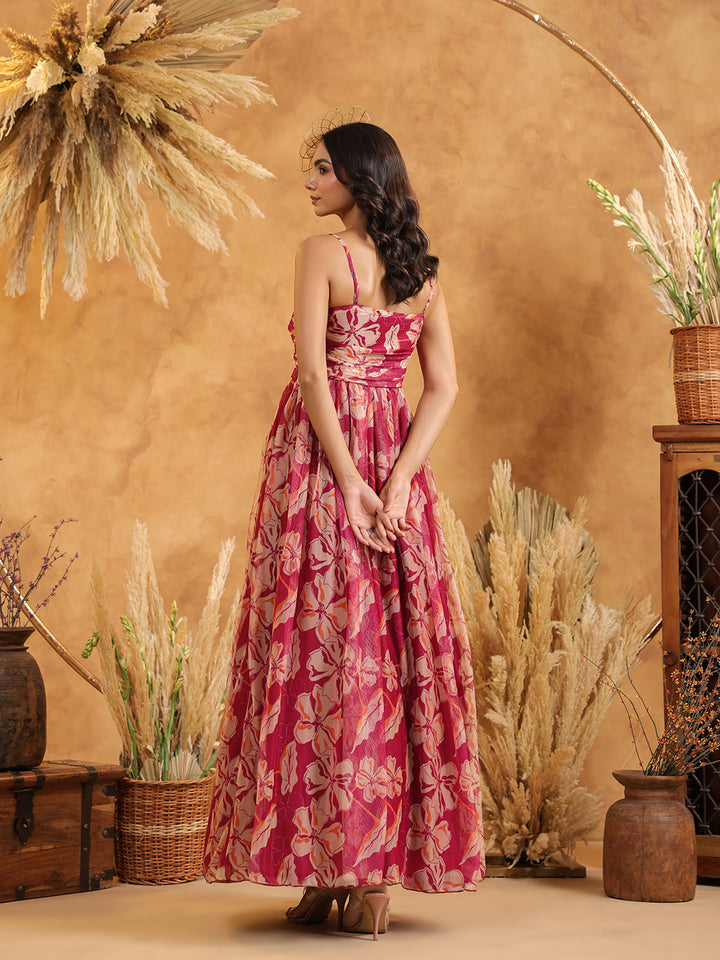 Mocha Hibiscus Gown
