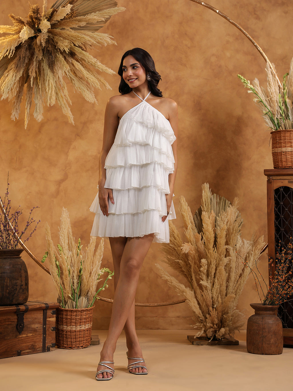 Ivory Cascade Tulle Dress