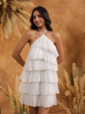 Ivory Cascade Tulle Dress