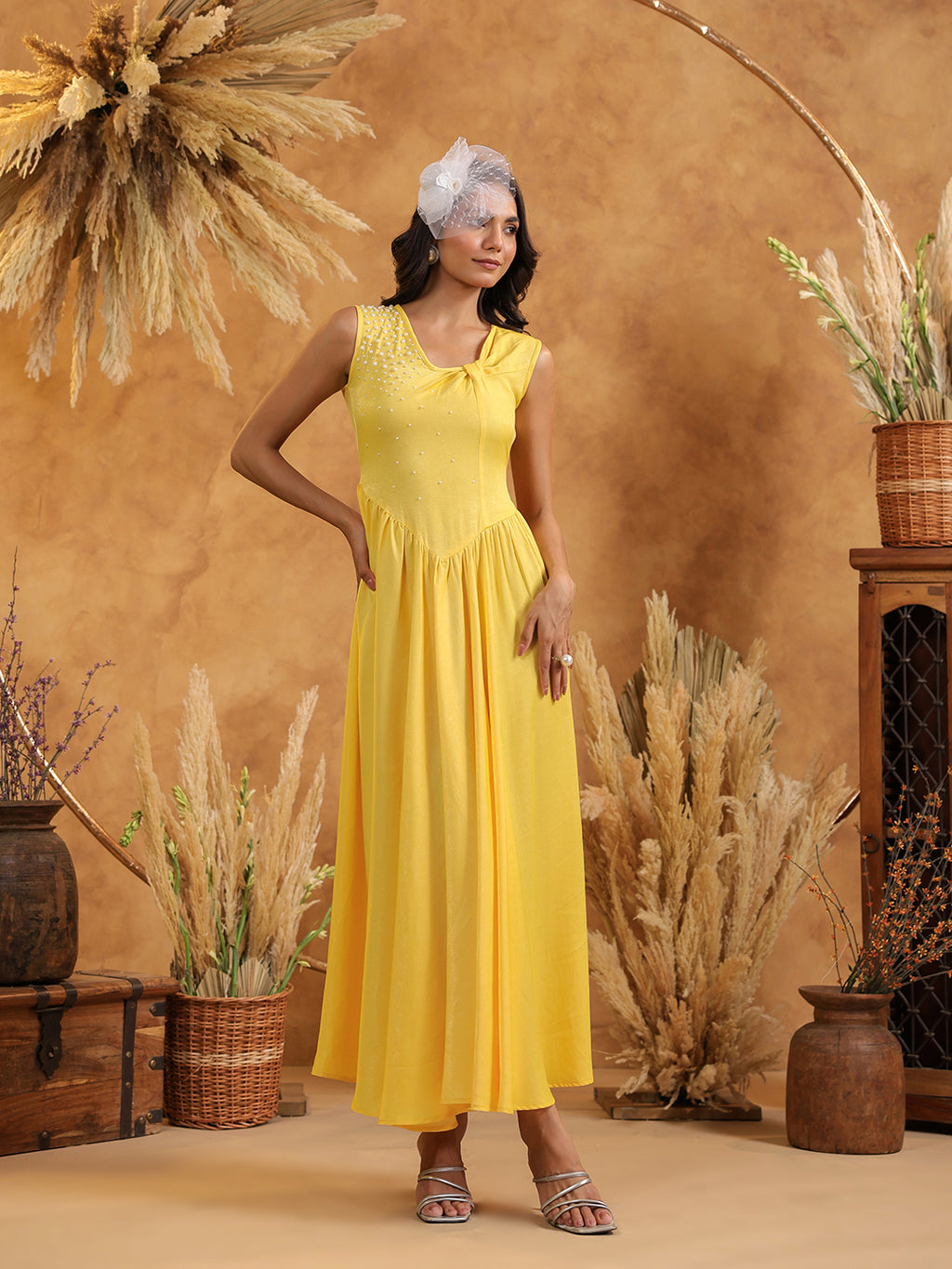 Sunshine Pearl Midi Dress