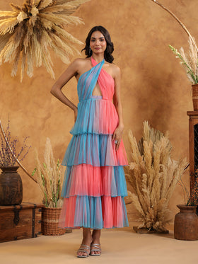 Sky Candy Tulle Tiered Dress