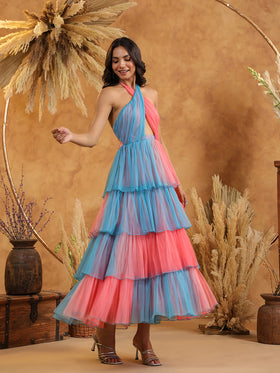 Sky Candy Tulle Tiered Dress