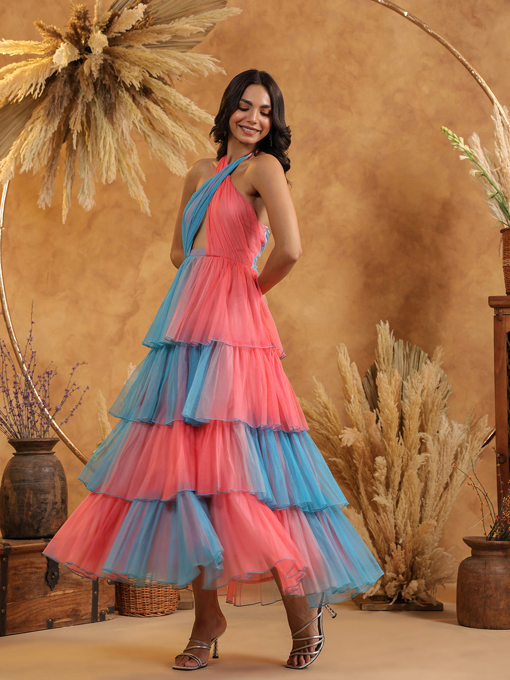 Sky Candy Tulle Tiered Dress