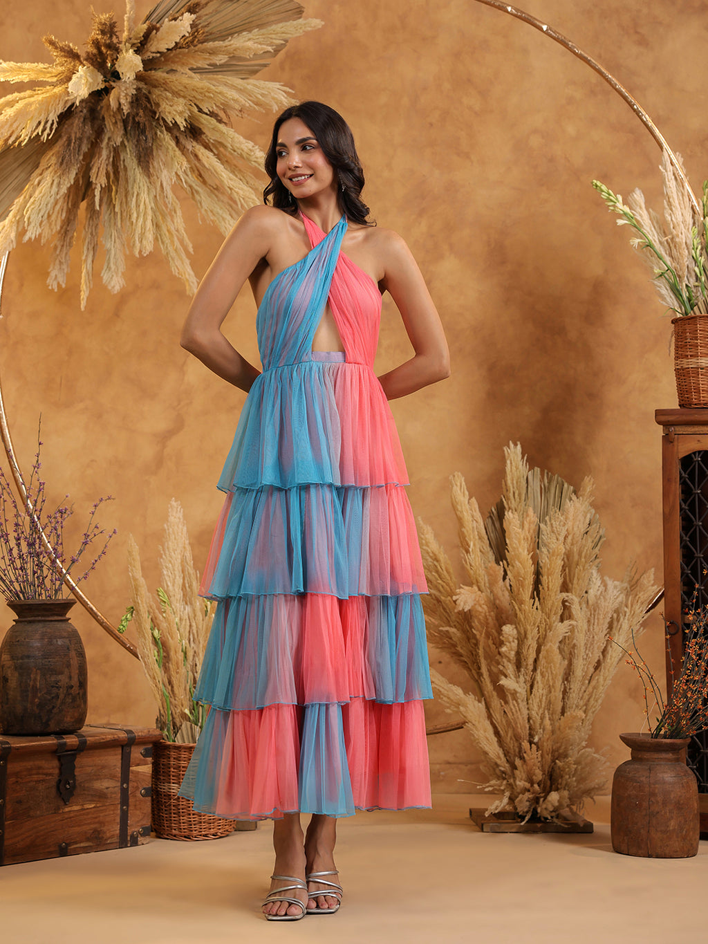 Sky Candy Tulle Tiered Dress