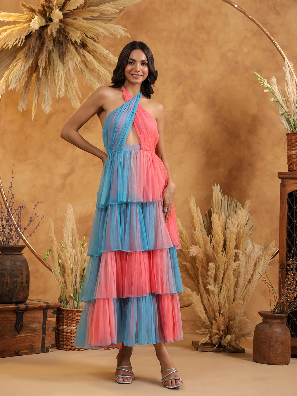 Sky Candy Tulle Tiered Dress