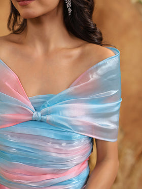 Sky Candy Draped Gown