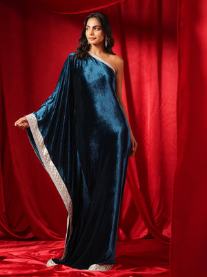 Celestial Velvet Kaftan Gown