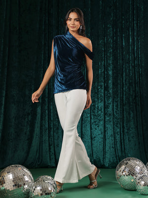 Celestial Velvet Off  Shoulder Coords-Set