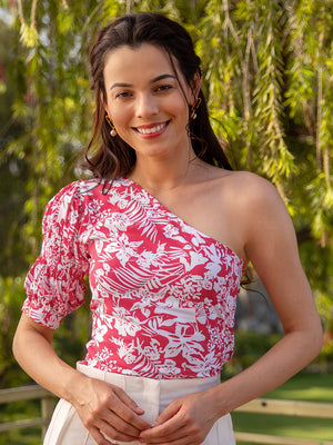 Blooming One Shoulder Top