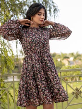 Floral Tiered Dress for Women