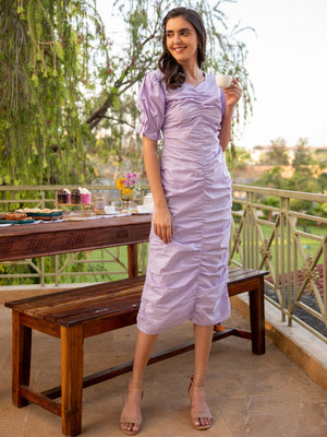Lilac Midi Dress