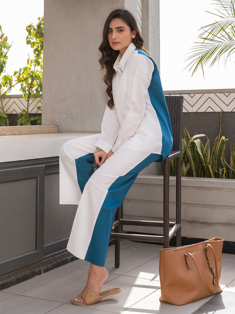 Buy Libas Women Green & Navy Blue Embroidered Kurta With Trousers - Kurta  Sets for Women 11417824 | Myntra
