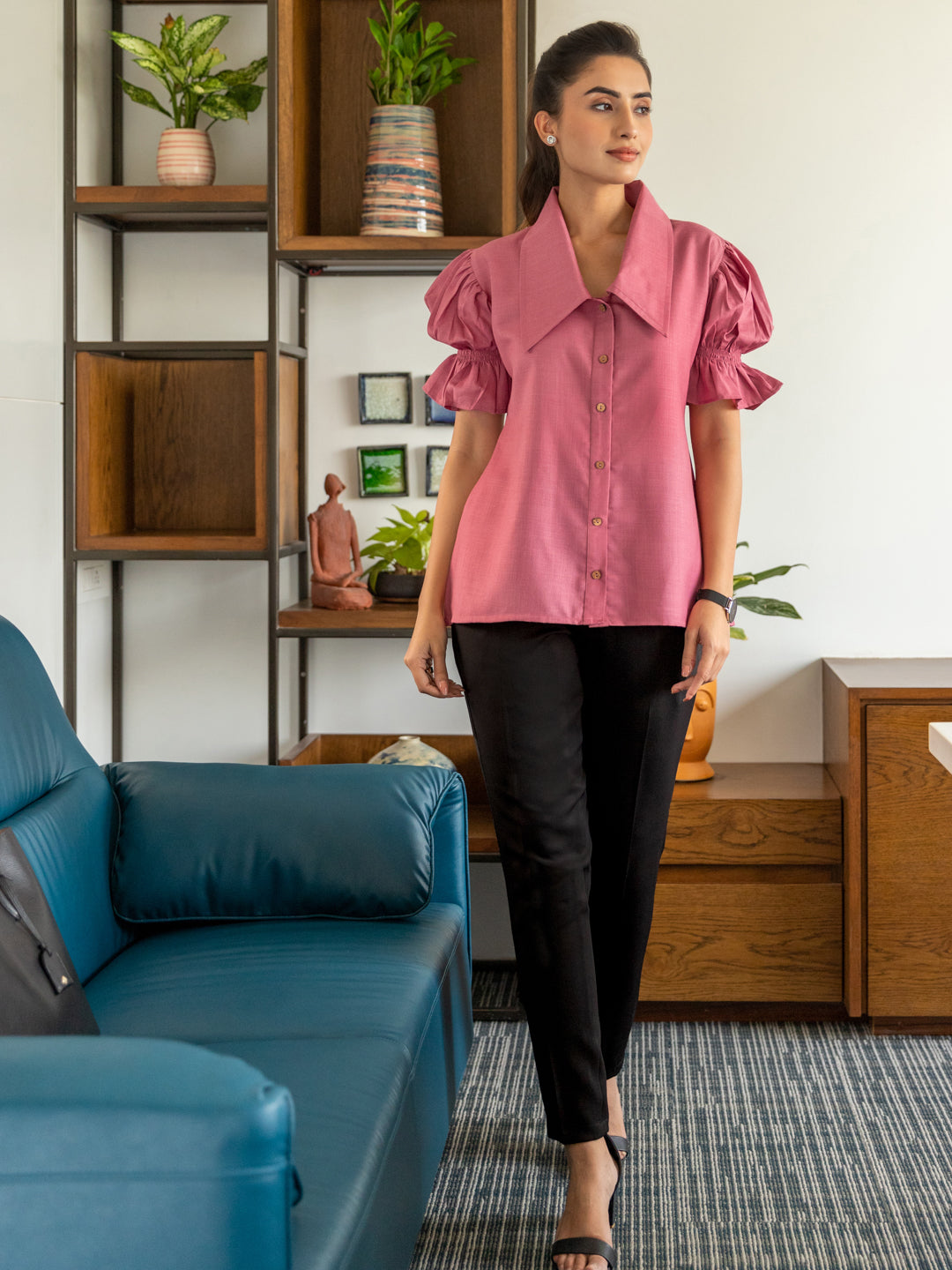 Convertible Cuff Oxford Cotton Spread Collar Dress Shirt - Light Pink – Ron  Tomson