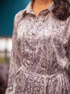 Classic Leopard Print Shirt Dress