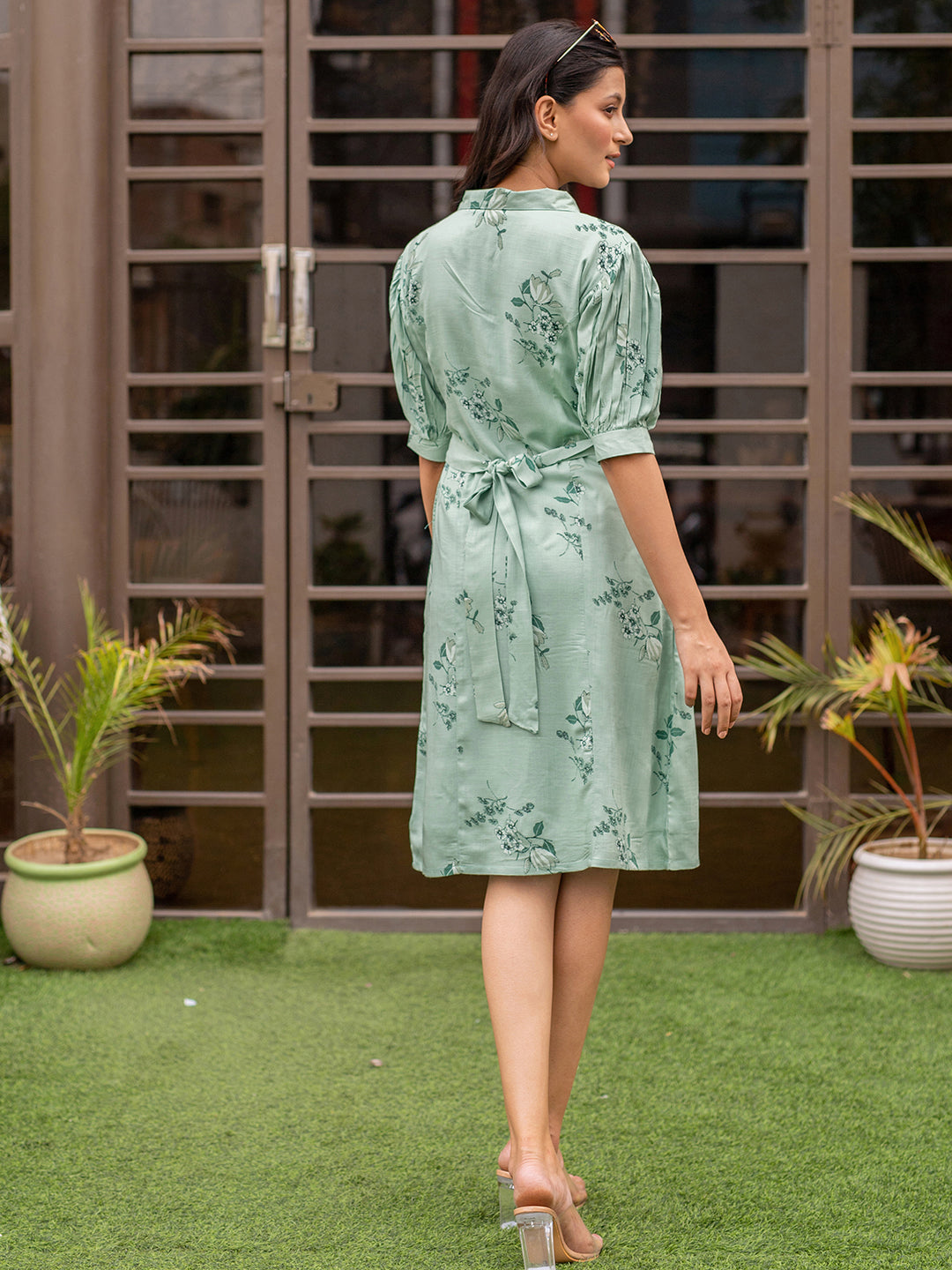 Fern Leaf Shirt Dress